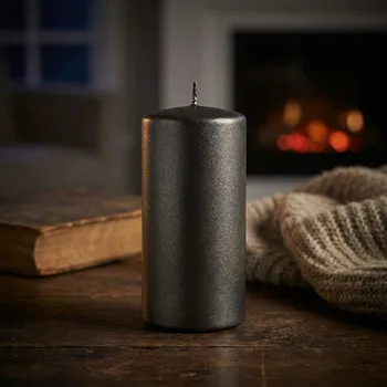 Svíčka Parafínová svíčka válec matná ARTMAN OPAL 7 × 10 cm černá