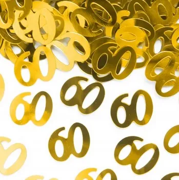 Konfeta Konfety Fóliové Dekorace na Stůl Zlaté Číslice Číslice 30 Narozeniny 15g