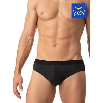 Slipy KEY pánské slipy MPP 019 2-pack guma šedý melír L