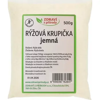 Mouka Zdraví z přírody Krupice rýžová 500 g
