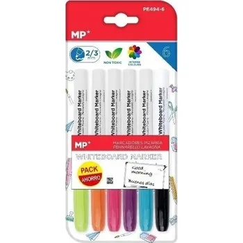 Popisovač na bílou tabuli, vícebarevný Madrid Papel, 6 ks