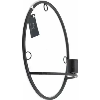 Svícen LEVNO Nástěnné svítidlo - 21x7cm - černé 79555 Nové