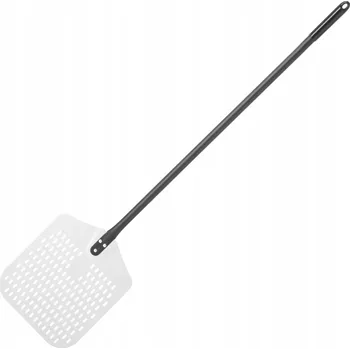 Lopata na pizzu LOPATKA NA PIZZU ČTVERCOVÁ HLINÍKOVÁ DĚROVANÁ 30,5 CM HENDI
