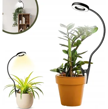 Osvětlení pro růst rostliny LED LAMPA PRO ROSTLINY S KLIPSEM, PANEL, ČASOVAČ, PLNÉ SPEKTRUM PRO PĚSTOVÁNÍ