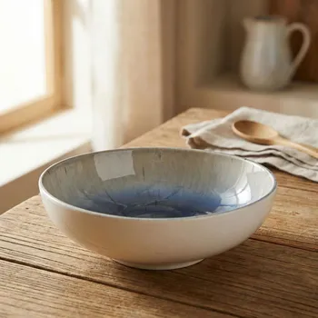 Miska na polévku MONDEX BASIC NATURE 400 ml bílo-modrá