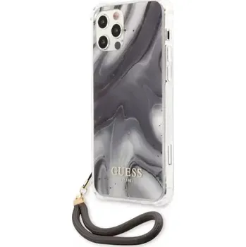 Pouzdro na mobilní telefon GUESS TPU Marble Zadní Kryt pro Apple iPhone 12 12 Pro šedá (3666339004156)