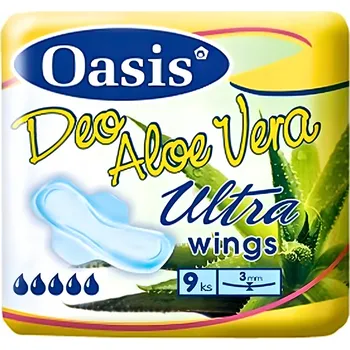 Oasis Ultra Wings Deo Aloe Vera ultra tenké parfémované hygienické vložky s
