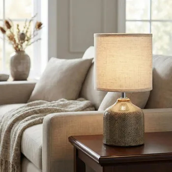 Lampička Stolní lampa MONDEX LETI 10×14×28,5 cm béžová