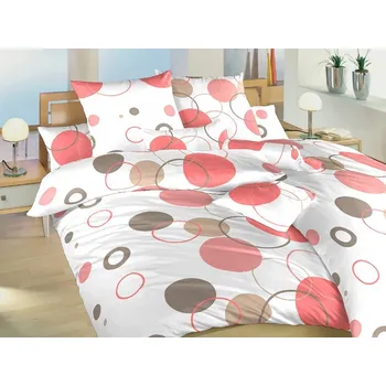 Povlečení Povlečení krep Planety lososové 140x200, 70x90 cm