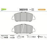 Sada brzdových destiček, kotoučová brzda VALEO 302315