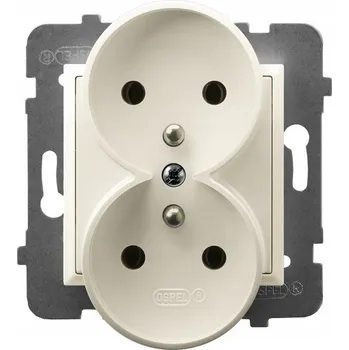 Elektrická zásuvka Ospel béžová nástěnná Elektrická Zásuvka