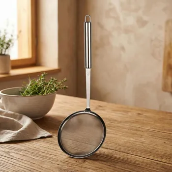 Cedník a síto Síto s rukojetí MONDEX BASIC KITCHEN 12,4 cm stříbrné
