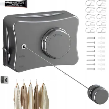 Sušák na prádlo NEVIDITELNÍ VÝSUVNÝ SUŠÁK NA PRÁDLO PRO TERASU, BALKON, PRÁDELNU