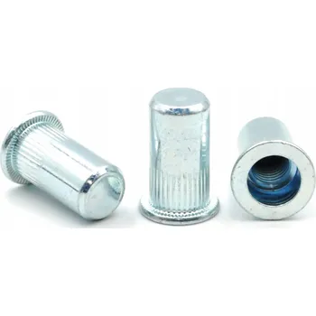 Matice M5 Nýtovací matice 0,5-3,0 Pozink Plochá Utěsněná 10ks