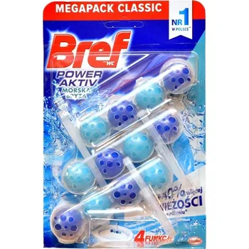 WC čistič Závěska do WC Bref 3 ks x 50 g Čištění WC Power Aktiv Ocean