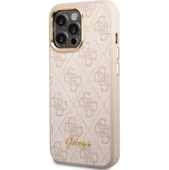 Pouzdro na mobilní telefon GUESS PC/TPU 4G Metal Camera Outline Zadní Kryt pro Apple iPhone 14 Pro růžová (3666339065348)