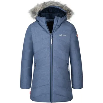 Dívčí bunda Dívčí lyžařská bunda Trollkids modrá, velikost 116, voděodolná s kapucí