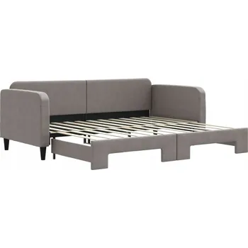 Pohovka Rozkládací lehátko/pohovka taupe 223x100x75 cm, 223x192,5x75 cm