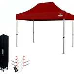 BRIMO Nůžkový stan 2×3 m hliníkový bez stěn | Rychlá montáž a pevný lehký rám - bez 3 stěn - Červená S. Alu 140636549