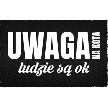 Rohožka KOKOSOVÁ ROHOŽKA ČERNÁ VSTUPNÍ 60X40CM - LIDÉ JSOU OK