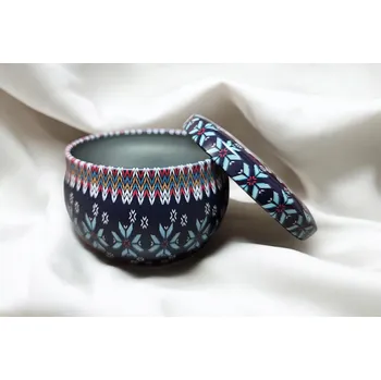 Dóza na potraviny Kovová dóza s víčkem modrá