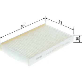 Ventilátor topení a klimatizace Filtr, vzduch v interiéru BOSCH 1 987 432 247