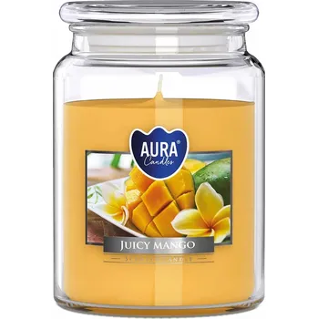 Svíčka Parafínová vonná svíčka Šťavnaté mango Aura 1 ks