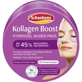 Péče o oční okolí Schaebens Hydrogelové oční polštářky s kolagenem pro pleť, 30 ks, Německo