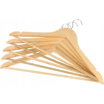 Věšák Dřevěné Věšáky Sada 5x Dřevěné Věšáky na Oblečení do Šatny