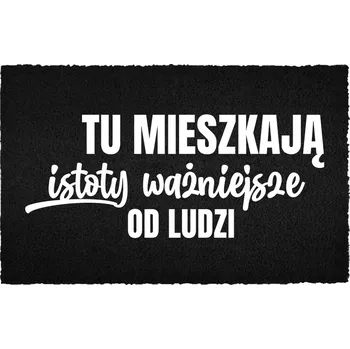 Rohožka KOKOSOVÁ ROHOŽKA ČERNÁ VSTUPNÍ 60X40 VTIPNÁ SRANDA DŮLEŽITĚJŠÍ BYTOSTI