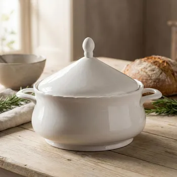 Polévková mísa Polévková mísa s poklicí MONDEX BASIC 1,9 l 28 × 21 × 20 cm bílá