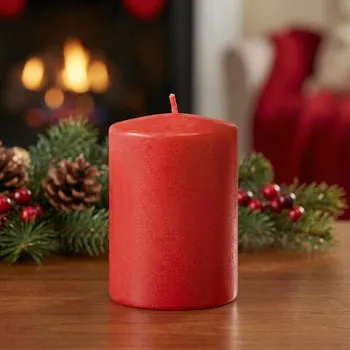 Svíčka Parafínová svíčka válec ARTMAN CLASSIC CANDLES 7 × 10 cm červená