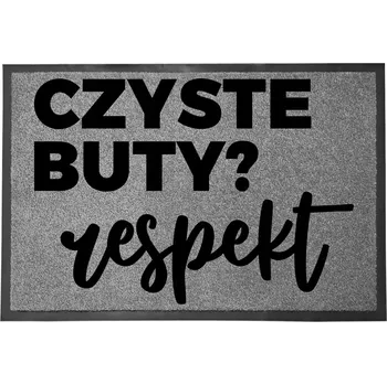 Rohožka VCHODOVÁ ROHOŽKA ŠEDÁ 40X60 CM KE DVEŘÍM S HUMOREM ZÁBAVNÁ RESPEKT