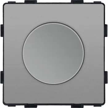 vypínač OTOČNÝ STMÍVAČ MODUL MECHANICKÝ SPÍNAČ FLEX PRO RÁMEČKY STŘÍBRNÝ ŠEDÝ