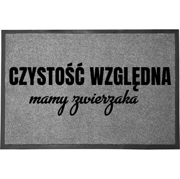 Rohožka ŠEDÁ VSTUPNÍ ROHOŽKA 60X40CM PŘED DVEŘE - UDRŽUJTE ČISTOTU