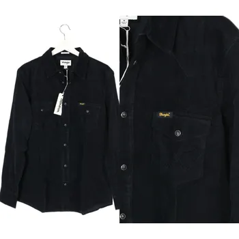 Pánská košile Košile Wrangler WESTERN CORD SHIRT 112371429 Černá XXL