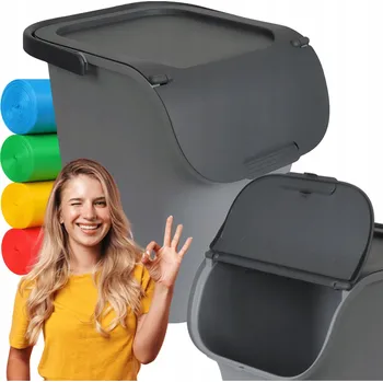 Odpadkový koš Nádoby na tříděný odpad Kamai 40 l, 1-komorová