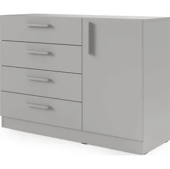 Komoda Meblar Malá komoda BRAGA BRK2 Zvolte možnost: dřevěný úchyt, Výběr provedení: Platinovo šedá