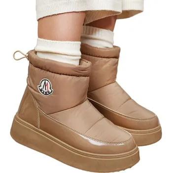 Dámská zimní obuv HNĚDÉ KOTNÍKOVÉ BOTY SNĚHULE ZATEPLENÉ ADEMRA 38