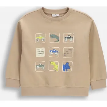 Dívčí mikina Coccodrillo dětská mikina bavlna béžová velikost 110