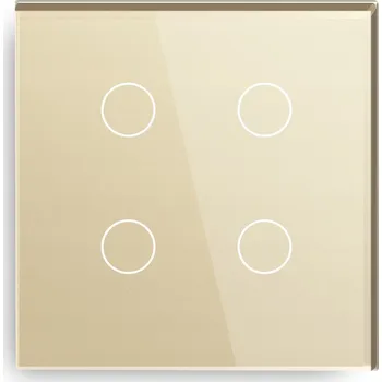 vypínač DOTYKOVÝ SKLENĚNÝ ČTYŘNÁSOBNÝ VYPÍNAČ SVĚTLA 4K WIFI TUYA BEZ NEUTRÁLNÍHO VODIČE