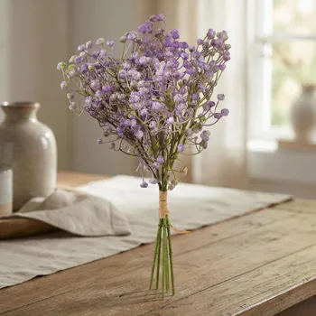umělá květina Umělá gypsophila svazek MONDEX VIRIDIS 15 × 15 × 33 cm fialová