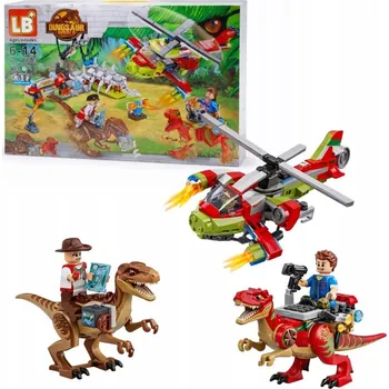 ostatní stavebnice Stavebnice LB+ DINOSAURUS DINOSAUR WORLD HELIKOPTER 403 dílů