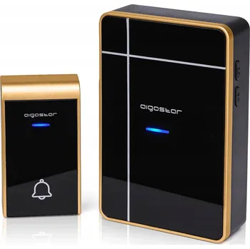 Domovní zvonek AIGOSTAR Bezdrátový Zvonek Vodotěsný LED Set 36 Melodií Dosah 150m