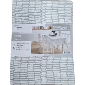 ubrus LIVARNO Home Ubrus s motivem bílo-červených pruhů 130 x 160 cm (54/D-640)