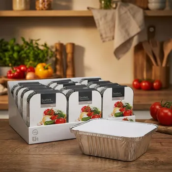 Hliníková forma s víkem EXCELLENT HOUSEWARE 12 × 14,5 × 5 cm 10 ks