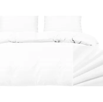 Povlečení Hotelové damašek Povlečení s pruhy 160x200 bílé, bílé