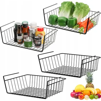 Úložný box KOŠÍK POLICE ZÁVĚSNÝ POD POLICI SKŘÍŇKU ORGANIZÉR KUCHYŇSKÝ KOŠ