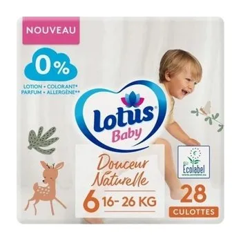 Plena Plenkové Kalhotky Lotus Baby Douceur Naturelle Velikost 6 28 ks