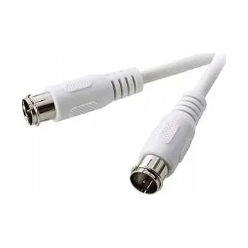 Anténní kabel Satelitní anténní kabel SAT TV s F konektorem, délka 10 m, bílý
